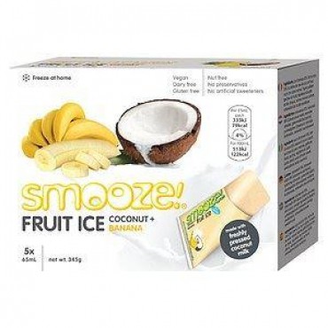 Smooze Fruit Ice Coconut & Banana Lollies 5 x 65ml